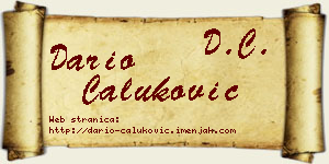 Dario Čaluković vizit kartica